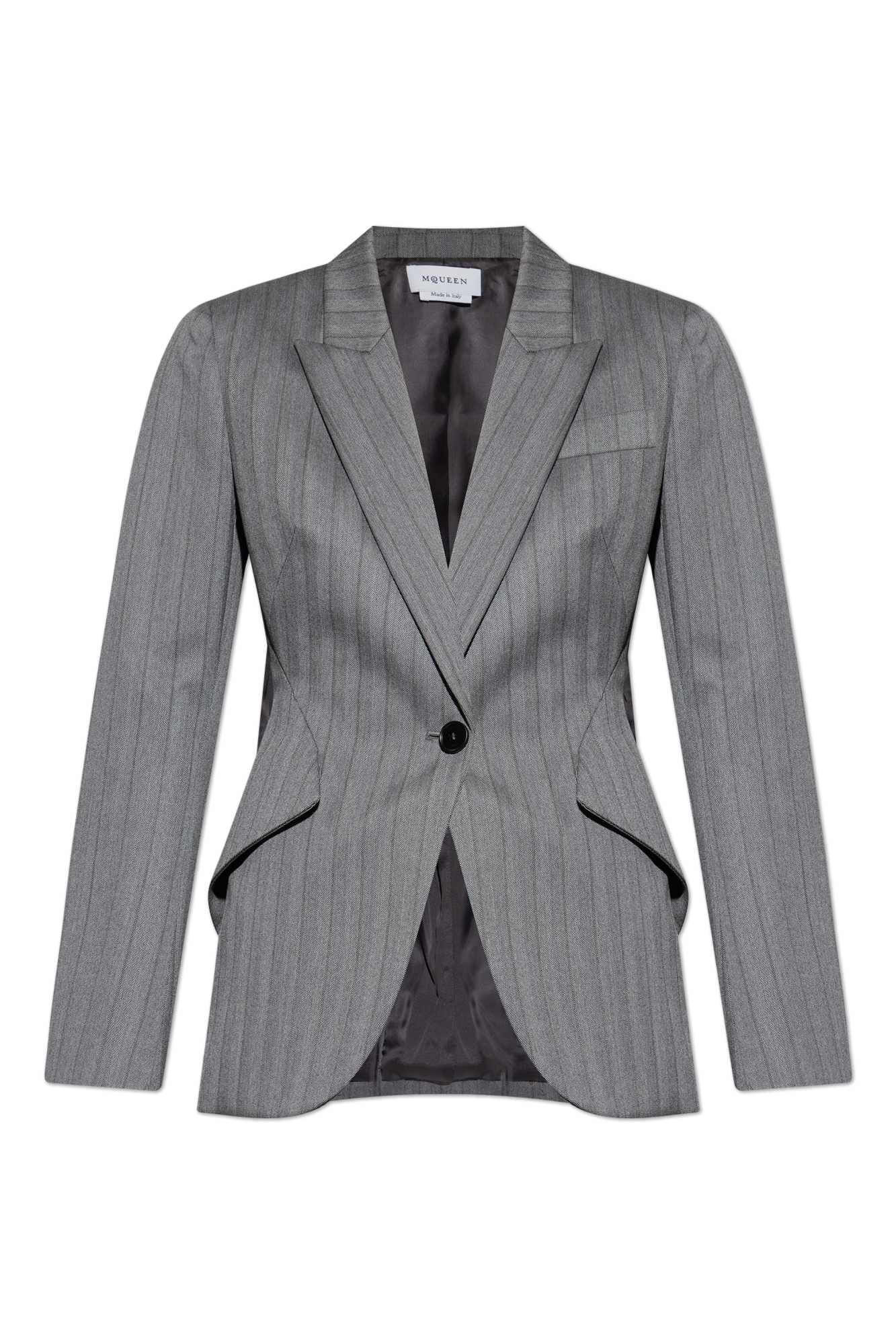 Alexander McQueen Wool blazer with herringbone pattern | Women's